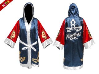 Kanong Kids Muay Thai Boxing Robe : KNFIRKID-143-Red-Navy