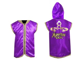 Personalised Muay Thai Hoodies / Walk in Jacket : KNHOD-121-Purple