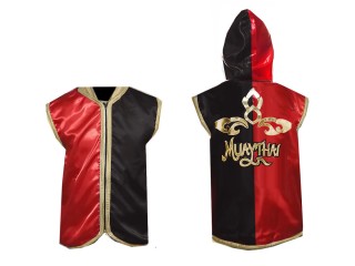 Personalised Muay Thai Hoodies / Walk in Jacket : KNHOD-121-Red-Black