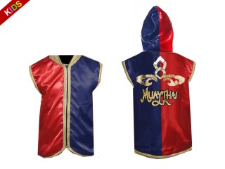 Kanong Custom Muay Thai Hoodies for Children : KNHODKID-121-Red-Navy