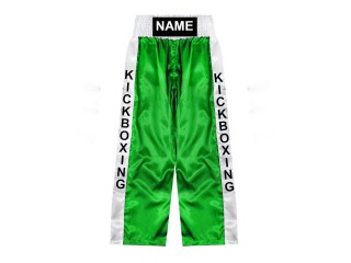 Custom Kick Boxing Pants - Custom Kickboxing Trouser : KNPANTS-001-Green