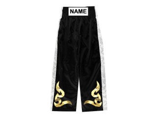Custom Kick Boxing Pants - Custom Kickboxing Trouser : KNPANTS-002-Black
