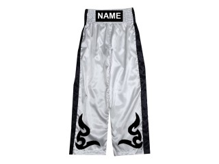 Custom Kick Boxing Pants - Custom Kickboxing Trouser : KNPANTS-002-White