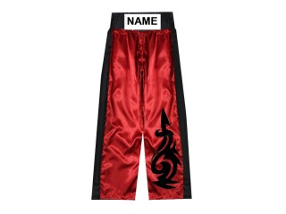 Custom Kick Boxing Pants - Custom Kickboxing Trouser : KNPANTS-003-Red