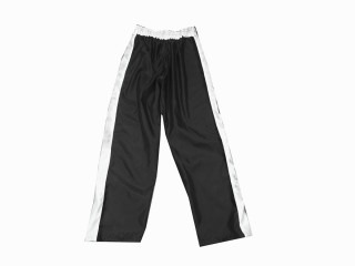 Custom Kick Boxing Pants - Custom Kickboxing Trouser : KNPANTS-004-Retro-Black