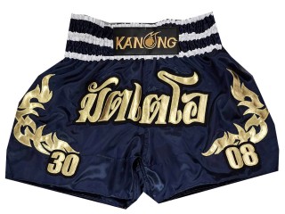 Custom Kanong Muay thai Shorts :KNSCUST-1265-Navy
