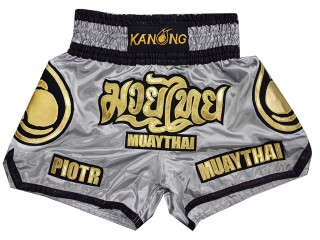Custom Kanong Muay thai Shorts :KNSCUST-1269-Grey