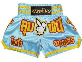 Custom Kanong Muay thai Shorts :KNSCUST-1273-LightBlue