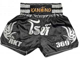 Custom Kanong Muay thai Shorts :KNSCUST-1275-Black