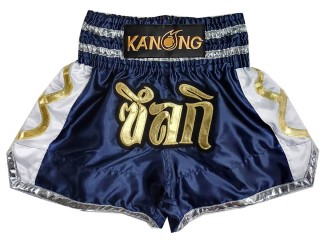 Custom Kanong Muay thai Shorts :KNSCUST-1281-Navy