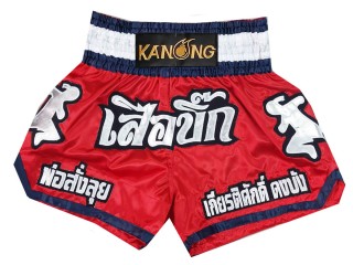 Custom Kanong Muay thai Shorts :KNSCUST-1286-Red