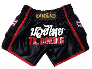 Custom Kanong Muay thai Shorts :KNSCUST-1288-Black