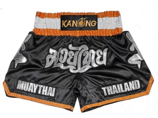 Custom Kanong Muay thai Shorts :KNSCUST-1293-Black
