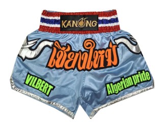 Custom Kanong Muay thai Shorts :KNSCUST-1295-LightBlue