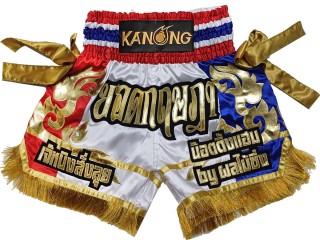 Custom Kanong Muay thai Shorts :KNSCUST-1297-White