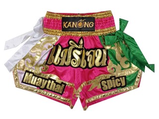 Custom Kanong Muay thai Shorts :KNSCUST-1298-Pink