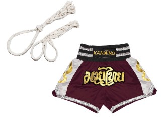Mongkol Prajead set with Muay Thai Shorts :Mongkol-Boran-147-Maroon
