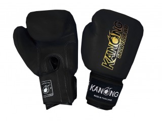 Kanong Muay Thai Boxing Gloves : Black "Simple"