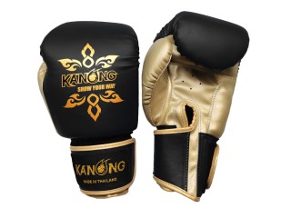 Kanong Muay Thai Boxing Gloves : ฺBlack "Thai Power"