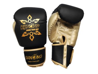 Kanong Kids Muay Thai Boxing Gloves : ฺBlack "Thai Power"
