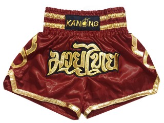 Kanong Muay Thai Shorts : KNS-121-Maroon