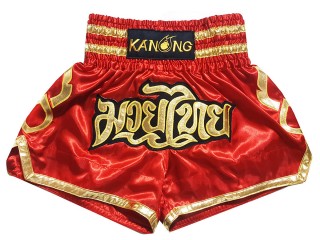 Kanong Muay Thai Shorts : KNS-121-Red