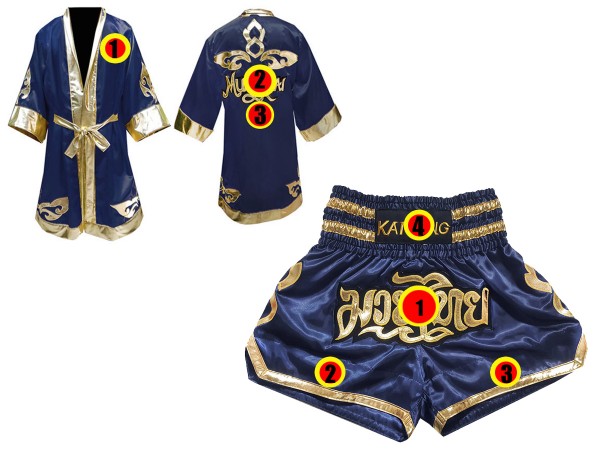 Muay Thai Bundle - Custom Muay Thai Boxing Robe + Muay Thai Shorts