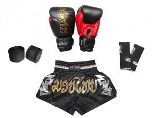 Complete Bundle Set of Muay Thai for Kids : Black