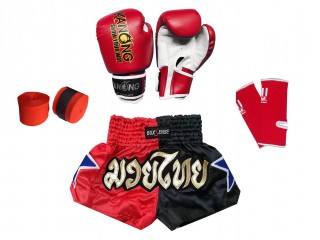 Complete Bundle Set of Muay Thai for Kids : Red