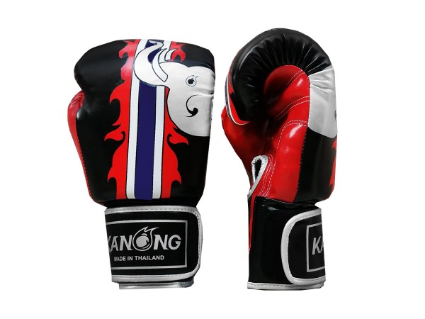 Kanong Muay Thai Boxing Gloves : ฺBlack / Elephant