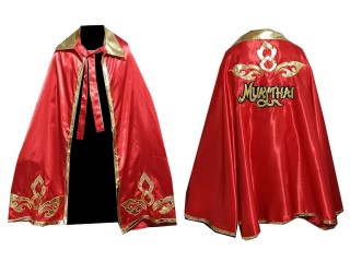 Customize Muay Thai Batman Robe: Red Lai Thai