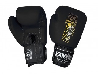 Kanong Muay Thai Boxing Gloves : Black "Simple"
