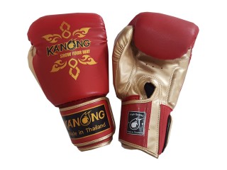 Kanong Muay Thai Boxing Gloves : Red "Thai Power"