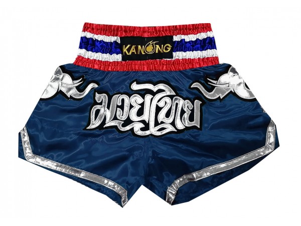 Kanong Muay Thai Boxing Shorts : KNS-125-Navy