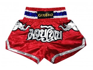 Kanong Muay Thai Boxing Shorts : KNS-125-Red