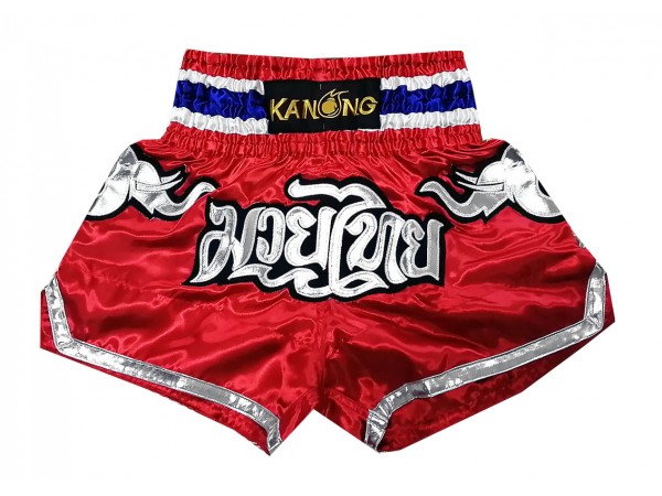 Kanong Muay Thai Boxing Shorts : KNS-125-Red