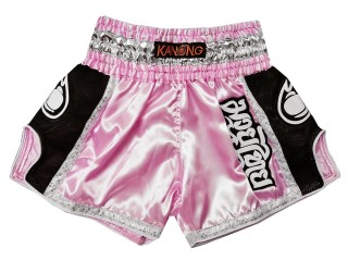 Kanong Kids Retro Muay Thai Shorts : KNSRTO-208-Pink