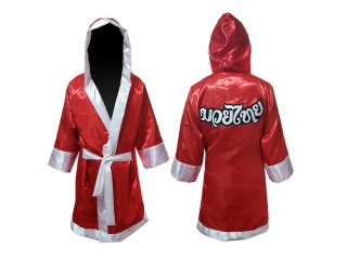 Customize Muay Thai Boxing Robe fightwear : Red