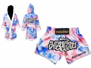Sublimation Bundle - Printed Design Muay Thai Boxing Robe + Shorts