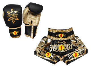 Custom Boxing Gloves + Customize Muay Thai Shorts