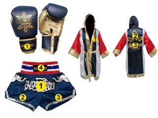 Custom Boxing Gloves + Customize Muay Thai Shorts + Custom Muay Thai Robe Custom Boxing Gloves + Customize Muay Thai Shorts + Custom Muay Thai Robe