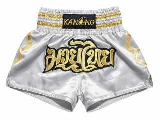 Kanong Muay Thai Shorts : KNS-121-Silver