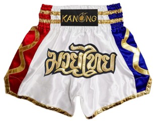 Kanong Muay Thai Shorts : KNS-141-White