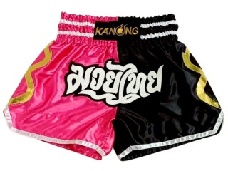 Kanong Muay Thai Shorts : KNS-143-Pink-Black