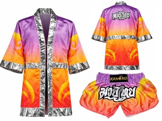 Muay Thai Bundle - Custom Muay Thai Boxing Robe + Muay Thai Shorts : SET-509
