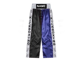 Custom Kick Boxing Pants - Custom Kickboxing Trouser : KNPANTS-001-Black-Navy