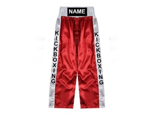 Custom Kick Boxing Pants - Custom Kickboxing Trouser : KNPANTS-001-Red
