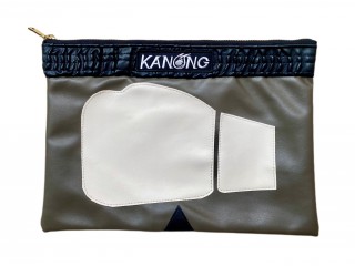 Kanong Fashion Clutch Bag : Brown/Cream size A4
