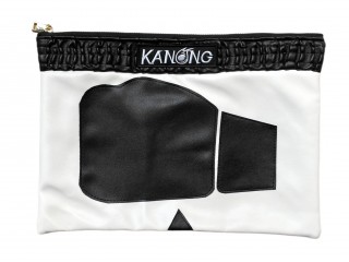 Kanong Fashion Clutch Bag : White/Black size A4