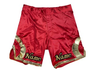 Customize MMA short add name or logo : Red
